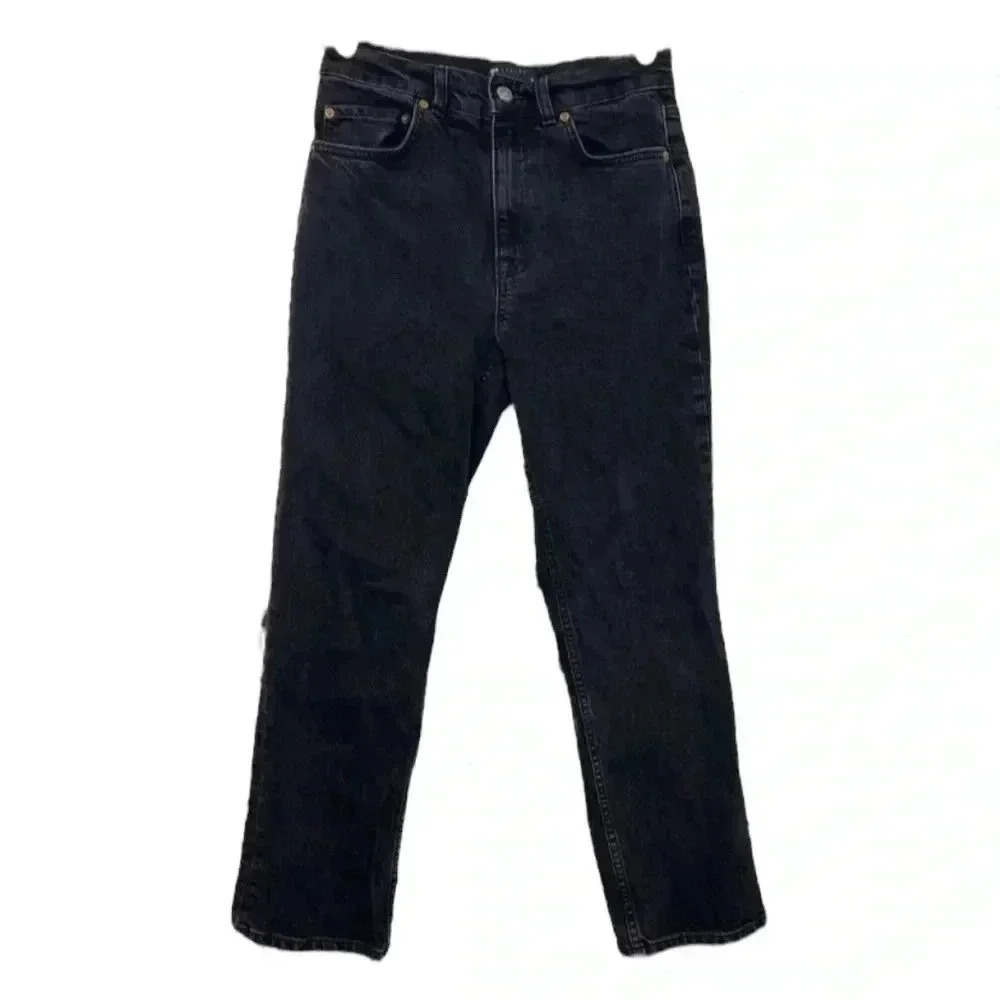 ASOS DESIGN high rise farleigh 'slim' mom jeans in washed black